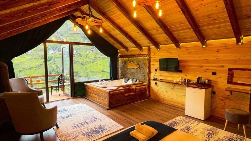 103 Dere Manzaralı Jakuzili Salıncaklı Bungalov